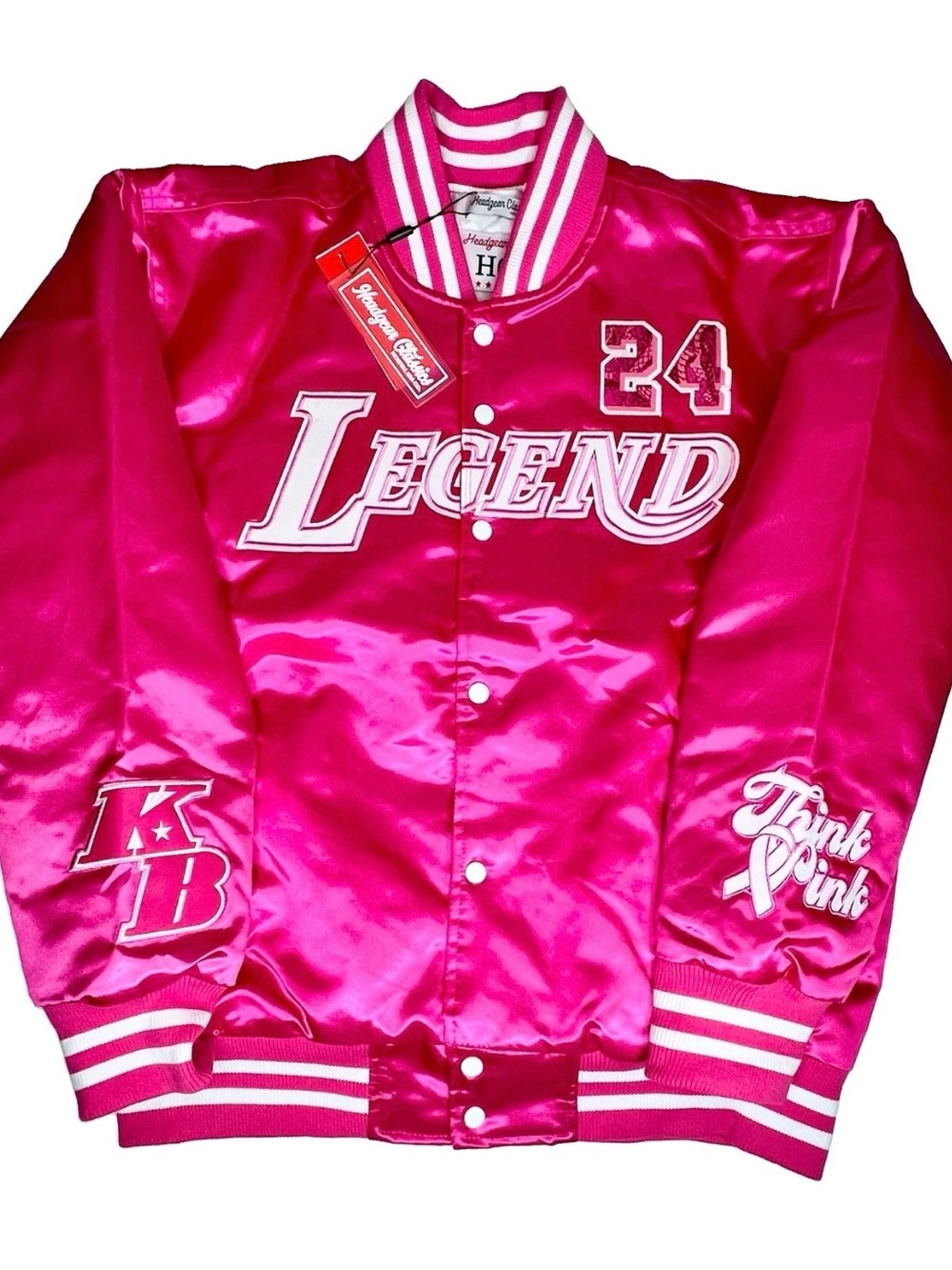 Headgear Classics Legend 🩷Think Pink🩷 Varsity Jacket Embroidered Snap Large